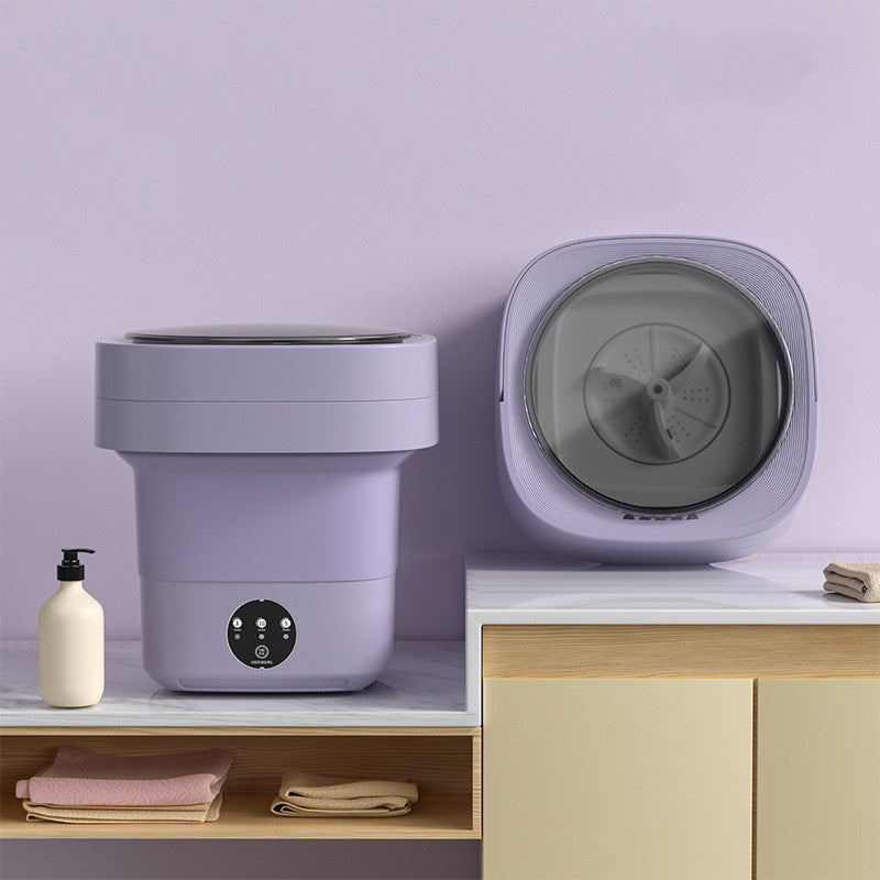 Portable Mini Washing Machine – Foldable, Compact Washer for Small Clothes, Socks & Underwear with Energy-Efficient Design