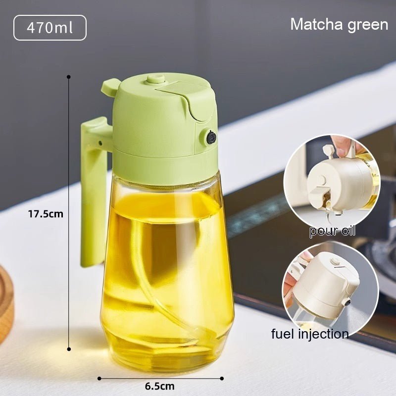 Olive Oil Sprayer for Cooking – 2-in-1 Glass Dispenser for Air Fryer, BBQ, Vinegar & Soy Sauce