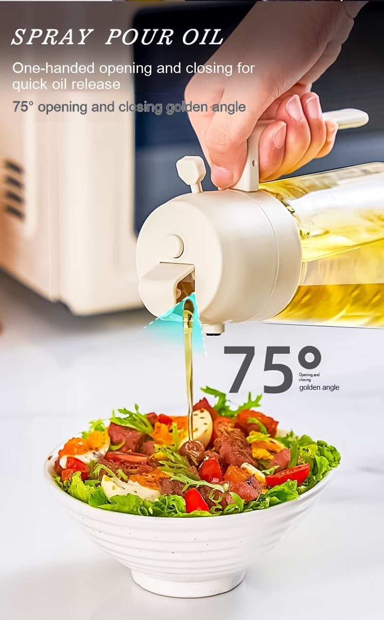 Olive Oil Sprayer for Cooking – 2-in-1 Glass Dispenser for Air Fryer, BBQ, Vinegar & Soy Sauce