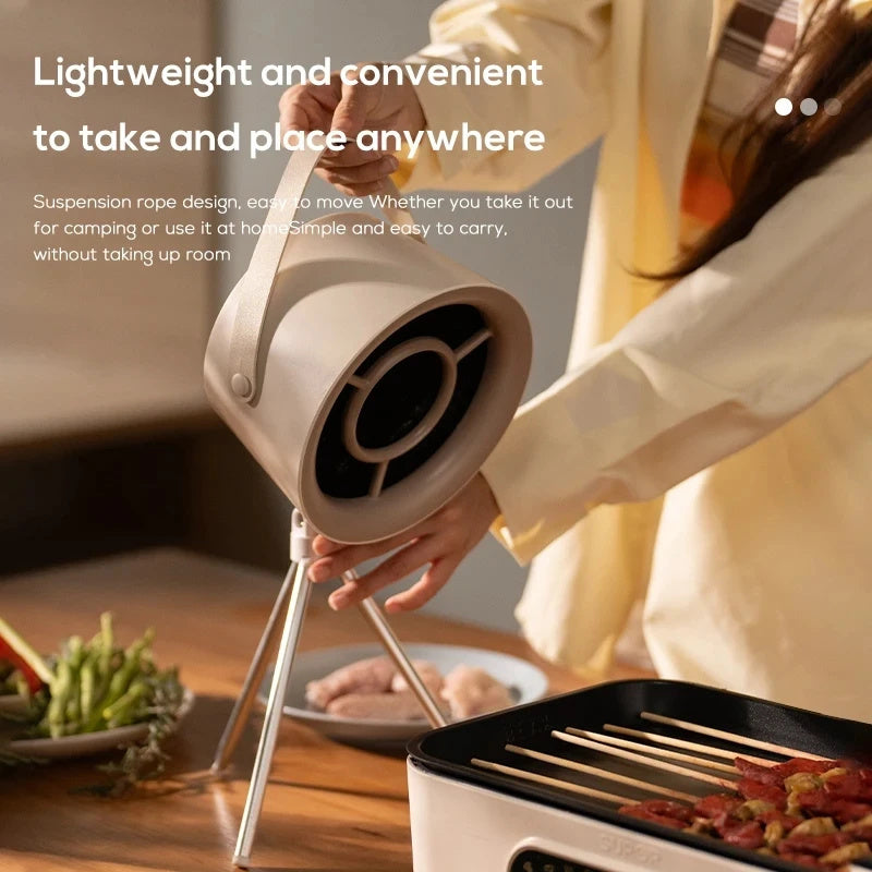Portable Desktop Exhaust Fan – USB Charging Mini Kitchen Hood & Range Hood for BBQ & Cooking
