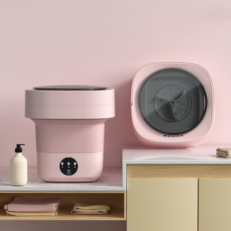 Portable Mini Washing Machine – Foldable, Compact Washer for Small Clothes, Socks & Underwear with Energy-Efficient Design