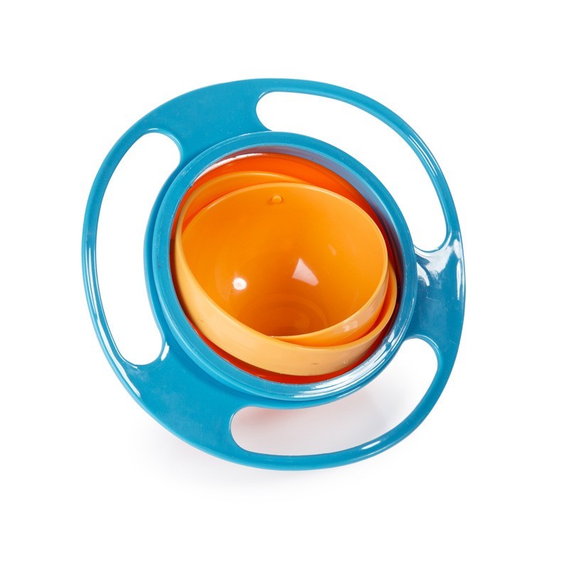 360° Spill-Proof Rotating Baby Bowl – Gyro Design for Kids