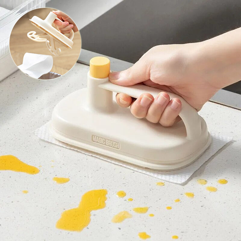 Magic Disposable Cleaning Brush with 50 Refill Rags – Hands-Free, Multi-Surface Dust & Pet Hair Remover