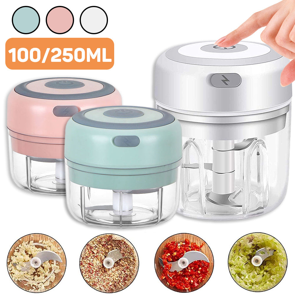 Mini Electric Garlic Chopper – USB Rechargeable Food Processor for Kitchen