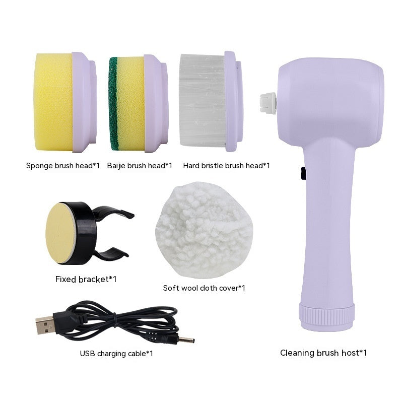 4-in-1 Electric Cleaning Brush – Cordless Handheld Spinning Scrubber, Portable & Rechargeable for Deep Cleaning