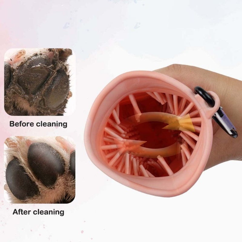 2-in-1 Dog Paw Cleaner Cup – Soft Foot Cleaning Washer & Brush for Pets