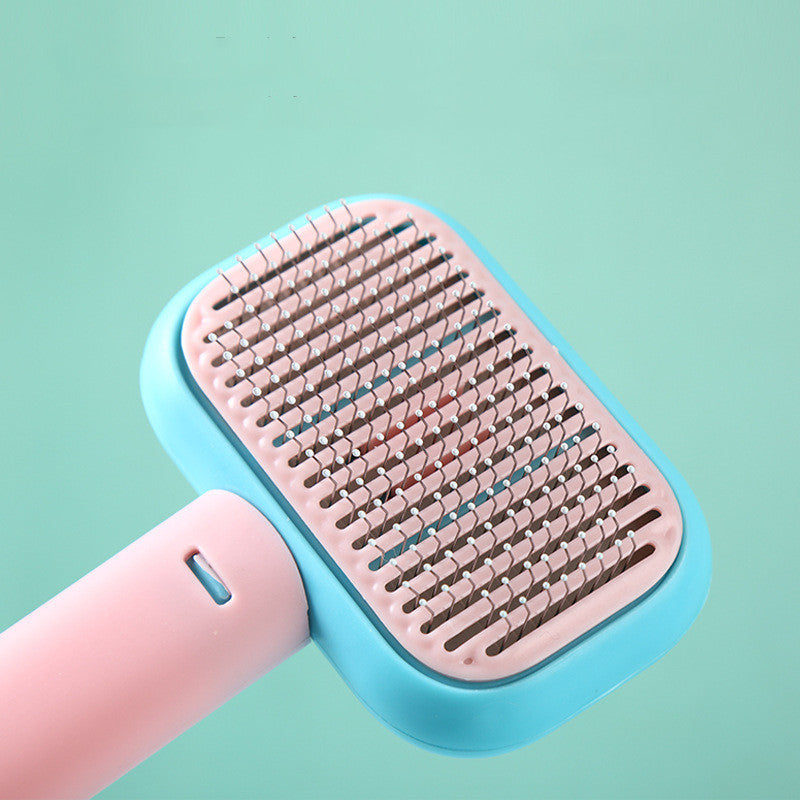 Pet Hair Brush & Deshedding Comb – Stainless Steel Grooming Tool for Cats & Dogs