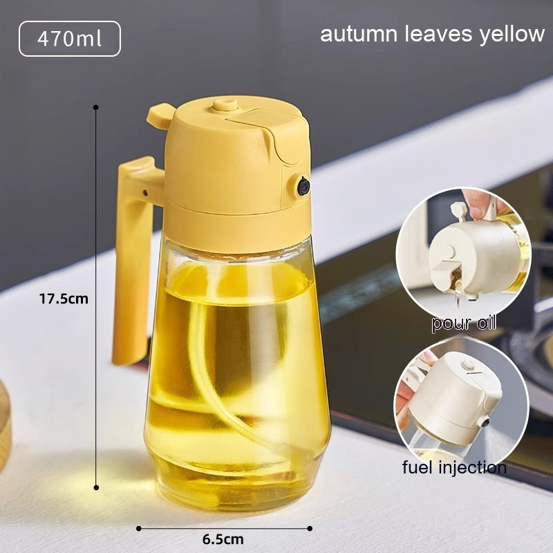 Olive Oil Sprayer for Cooking – 2-in-1 Glass Dispenser for Air Fryer, BBQ, Vinegar & Soy Sauce