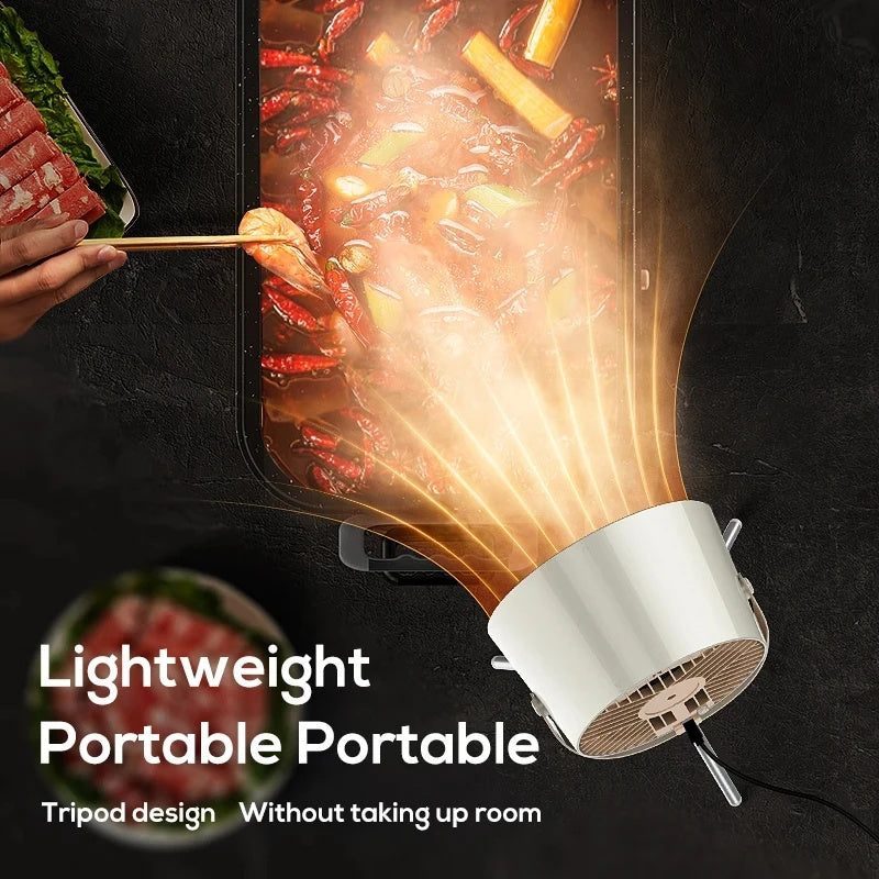 Portable Desktop Exhaust Fan – USB Charging Mini Kitchen Hood & Range Hood for BBQ & Cooking