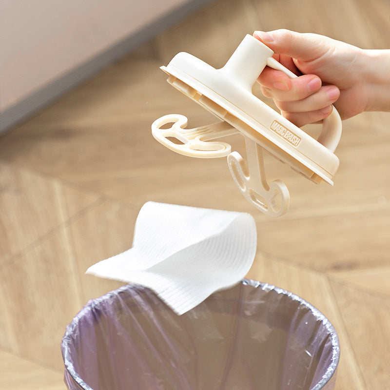 Magic Disposable Cleaning Brush with 50 Refill Rags – Hands-Free, Multi-Surface Dust & Pet Hair Remover