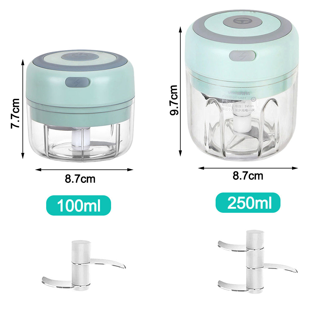 Mini Electric Garlic Chopper – USB Rechargeable Food Processor for Kitchen