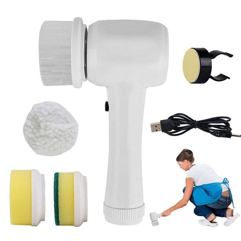 4-in-1 Electric Cleaning Brush – Cordless Handheld Spinning Scrubber, Portable & Rechargeable for Deep Cleaning