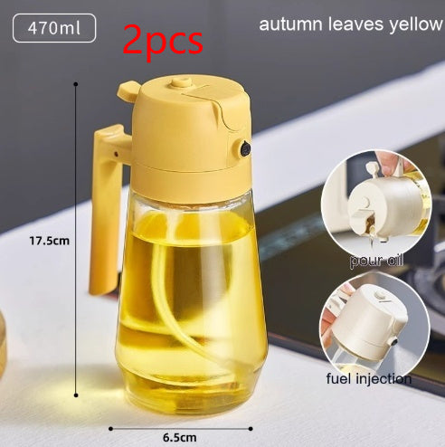 Olive Oil Sprayer for Cooking – 2-in-1 Glass Dispenser for Air Fryer, BBQ, Vinegar & Soy Sauce