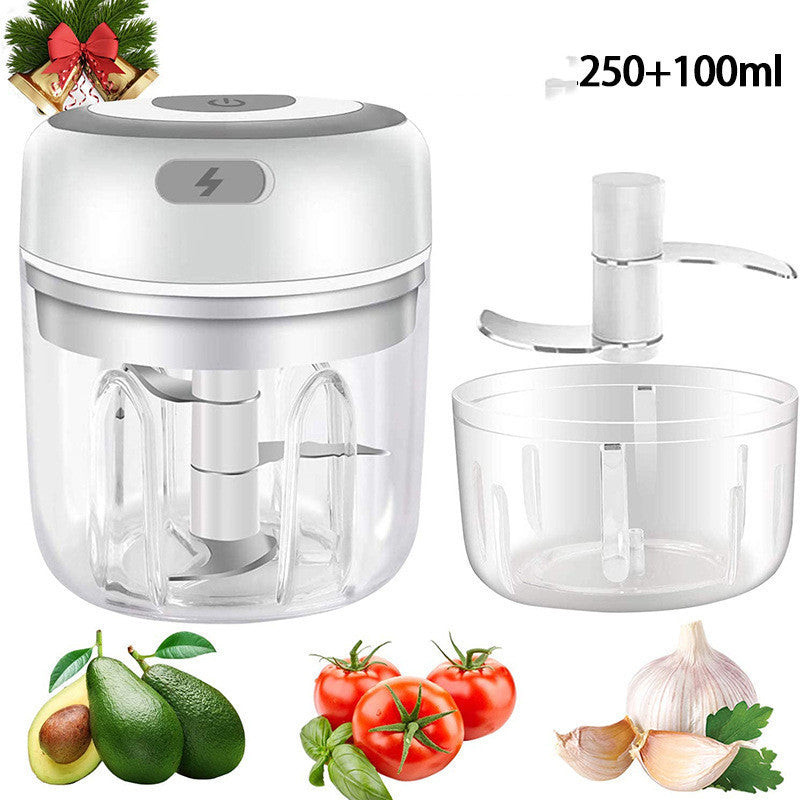 Mini Electric Garlic Chopper – USB Rechargeable Food Processor for Kitchen