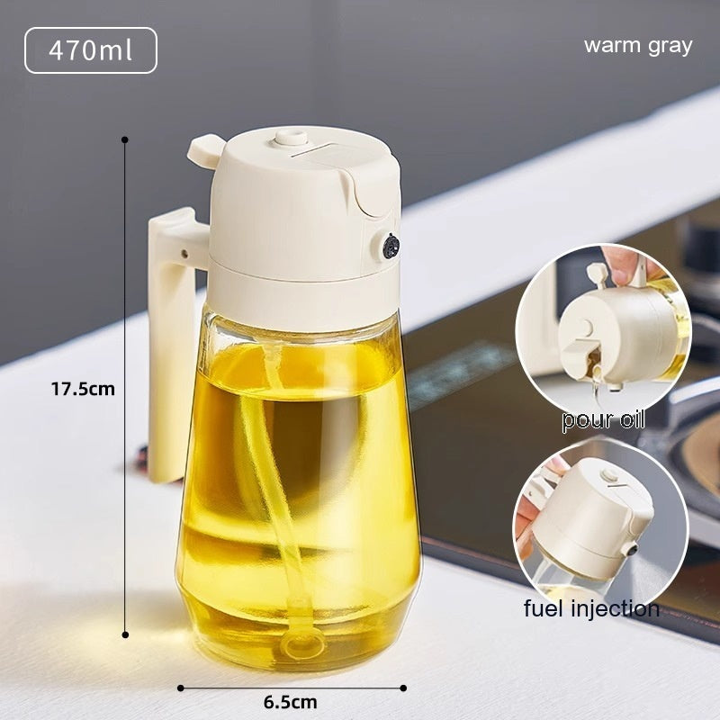 Olive Oil Sprayer for Cooking – 2-in-1 Glass Dispenser for Air Fryer, BBQ, Vinegar & Soy Sauce