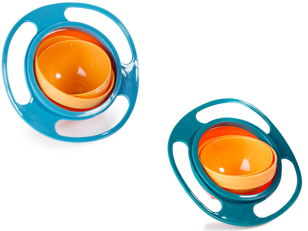 360° Spill-Proof Rotating Baby Bowl – Gyro Design for Kids