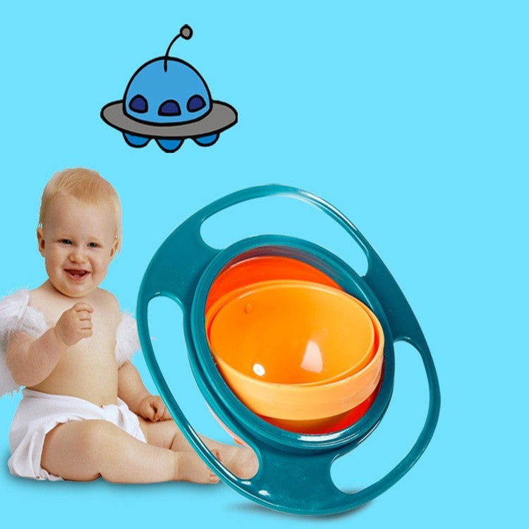 360° Spill-Proof Rotating Baby Bowl – Gyro Design for Kids