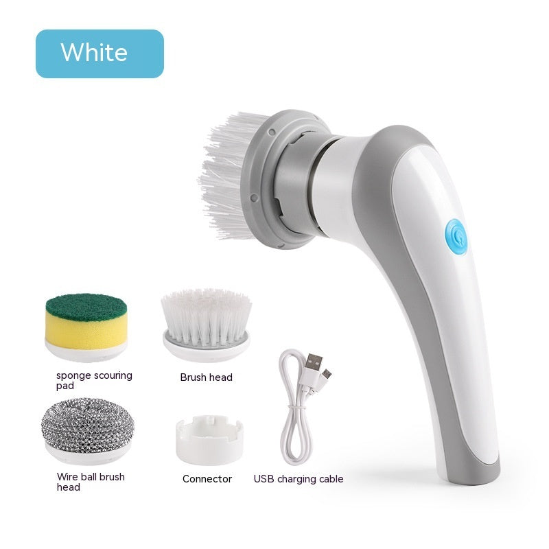 4-in-1 Electric Cleaning Brush – Cordless Handheld Spinning Scrubber, Portable & Rechargeable for Deep Cleaning