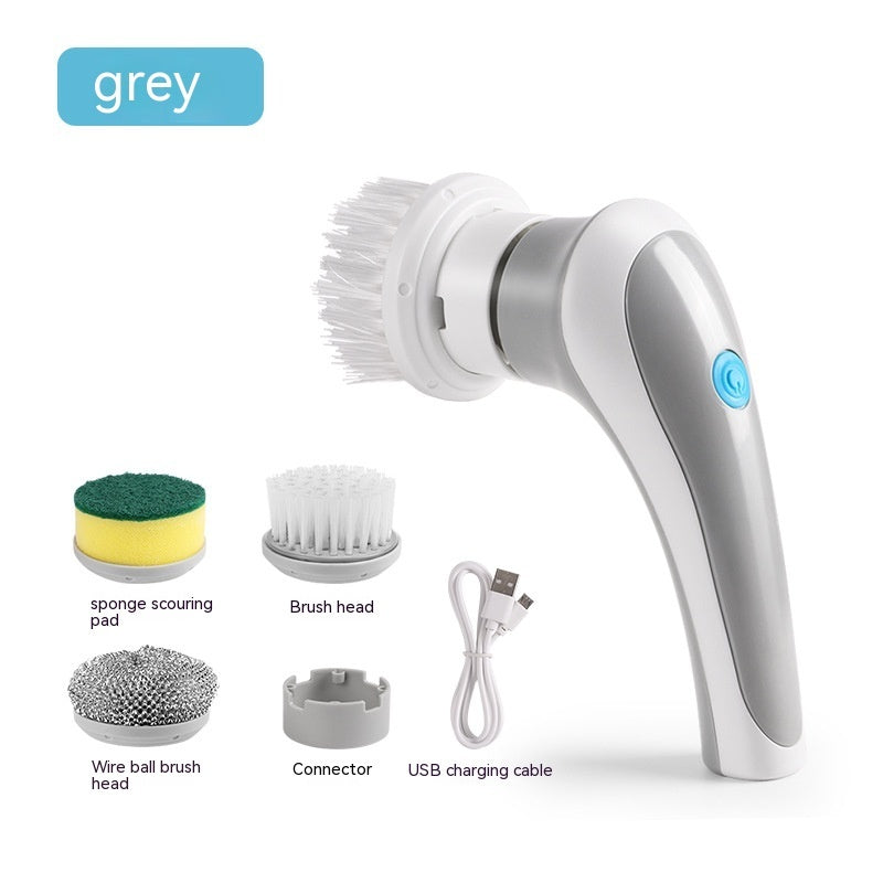 4-in-1 Electric Cleaning Brush – Cordless Handheld Spinning Scrubber, Portable & Rechargeable for Deep Cleaning