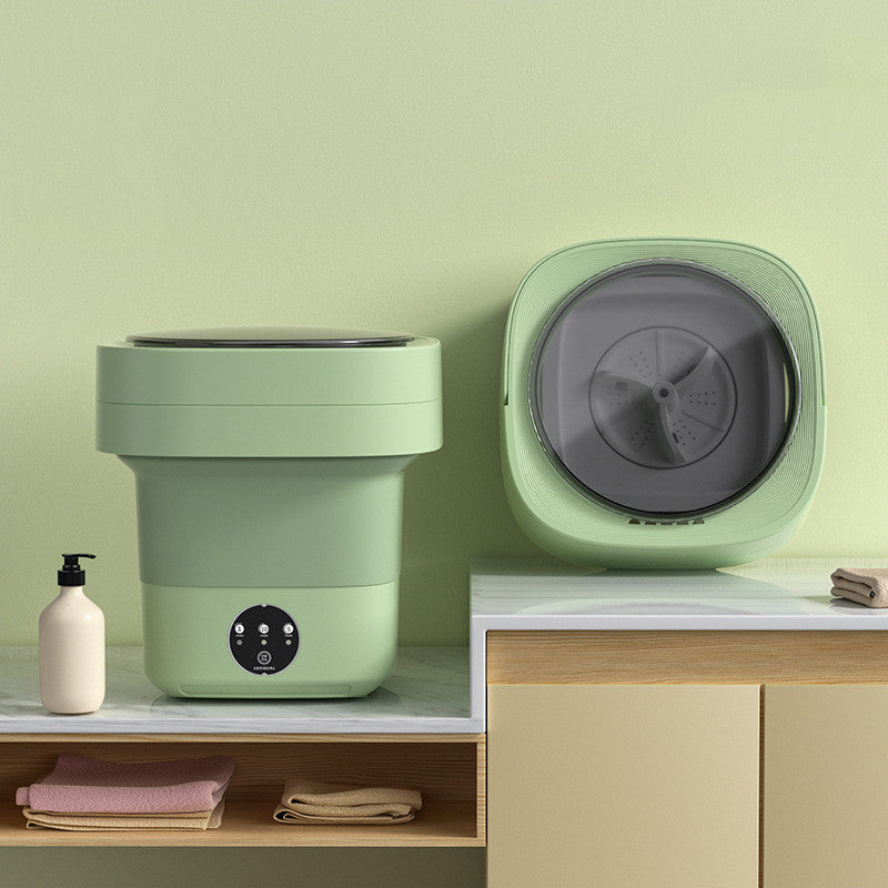 Portable Mini Washing Machine – Foldable, Compact Washer for Small Clothes, Socks & Underwear with Energy-Efficient Design