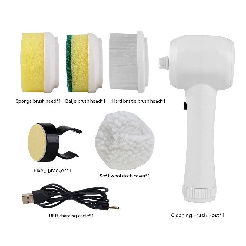 4-in-1 Electric Cleaning Brush – Cordless Handheld Spinning Scrubber, Portable & Rechargeable for Deep Cleaning