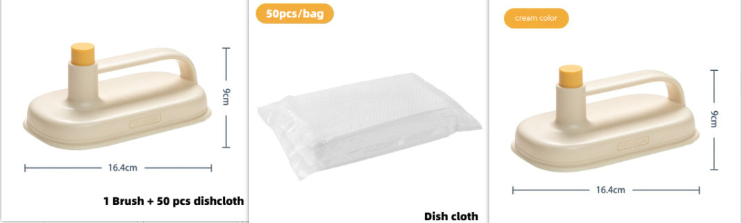 Magic Disposable Cleaning Brush with 50 Refill Rags – Hands-Free, Multi-Surface Dust & Pet Hair Remover