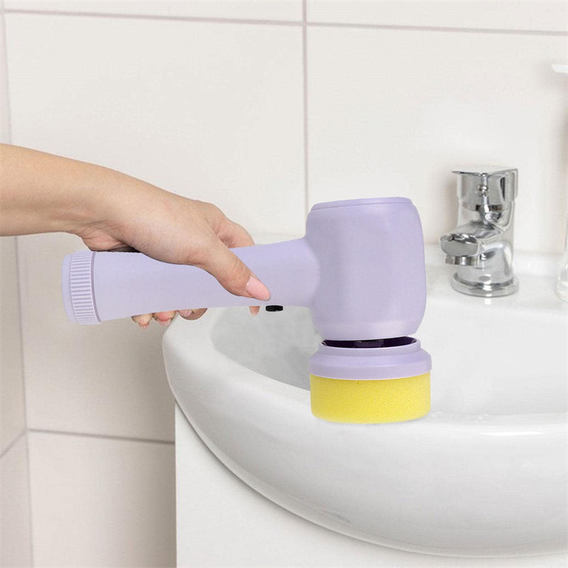 4-in-1 Electric Cleaning Brush – Cordless Handheld Spinning Scrubber, Portable & Rechargeable for Deep Cleaning
