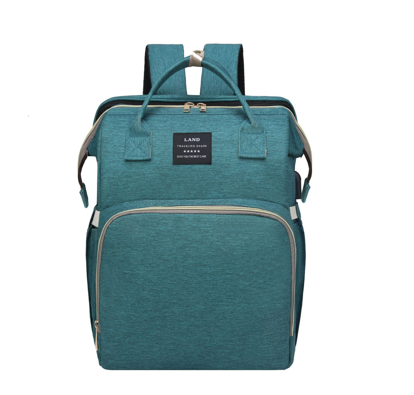Mummy Baby Crib Backpack – Large Capacity Diaper Bag with Insulated Bottle Pockets