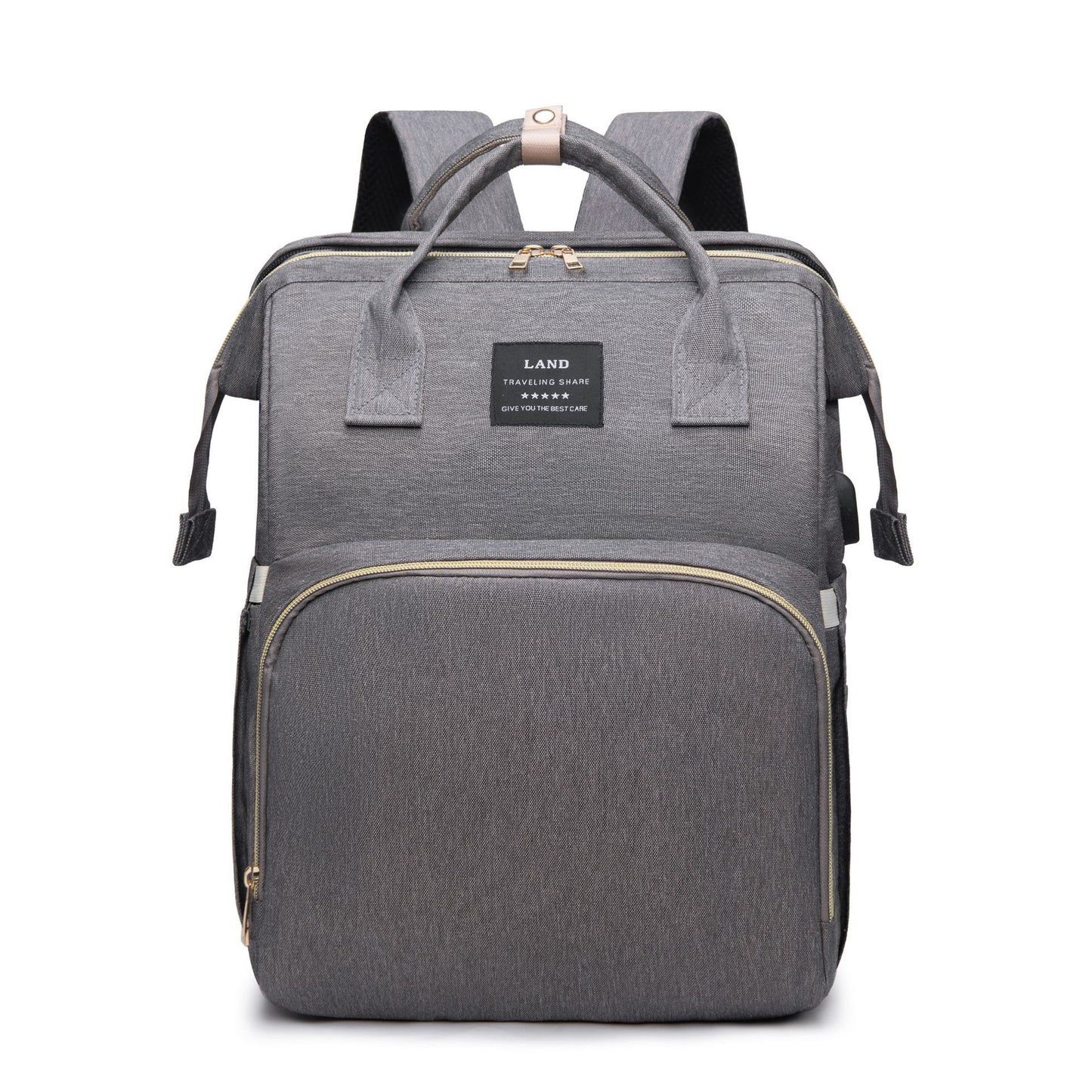 Mummy Baby Crib Backpack – Large Capacity Diaper Bag with Insulated Bottle Pockets